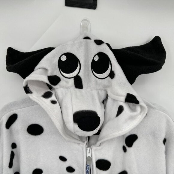 Silver Lilly Funziez Dalmatian Dog One Piece Zip Up Costume Size L Animals PJs - Picture 4 of 6